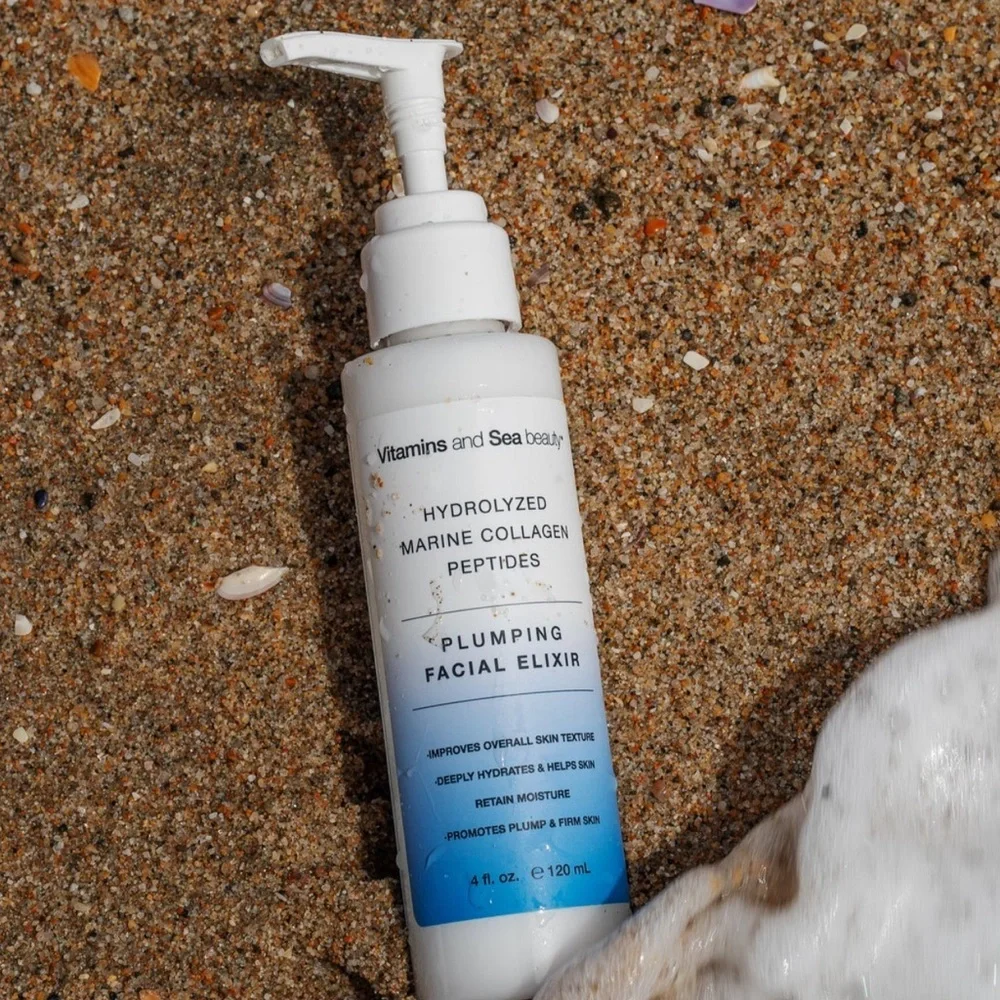 Vitamins and Sea Plumping Facial Elixir — White & Blue
